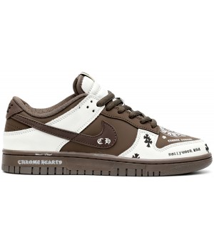 Кроссовки Nike Dunk Low x Chrome Heart Brown