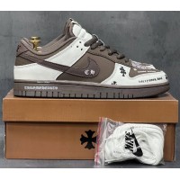 Кроссовки Nike Dunk Low x Chrome Heart Brown