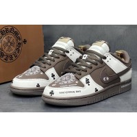 Кроссовки Nike Dunk Low x Chrome Heart Brown