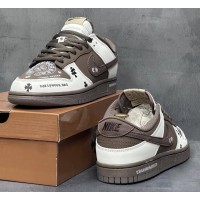 Кроссовки Nike Dunk Low x Chrome Heart Brown
