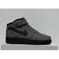 Кроссовки Nike Air Force 1 Mid Dark Grey зимние
