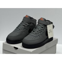 Кроссовки Nike Air Force 1 Mid Dark Grey зимние