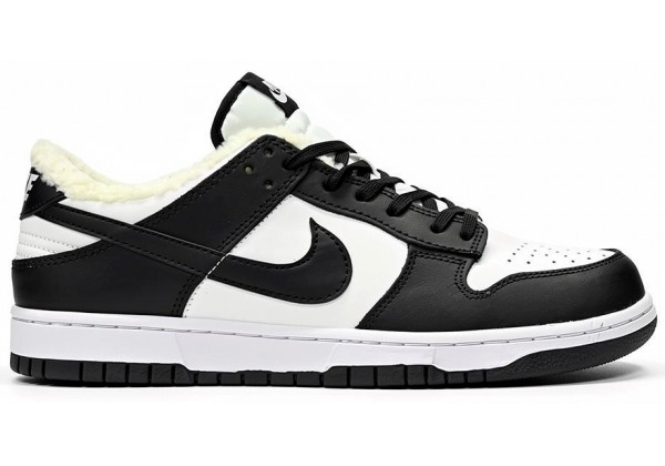 Кроссовки Nike SB Dunk Low Panda Black White с мехом