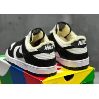 Кроссовки Nike SB Dunk Low Panda Black White с мехом