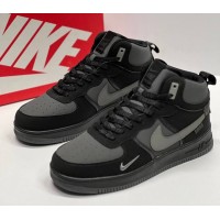 Кроссовки Nike Air Force 1 Mid Winter (-32°C) Grey Black