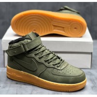 Кроссовки Nike Air Force 1 Mid '07 Medium Olive Gum зимние