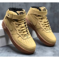 Кроссовки Nike Air Force 1 Mid '07 Flax зимние