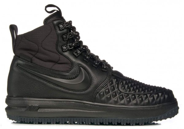 Кроссовки Nike Lunar Force 1 Duckboot 17 Triple Black с мехом