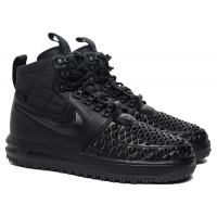 Кроссовки Nike Lunar Force 1 Duckboot 17 Triple Black с мехом