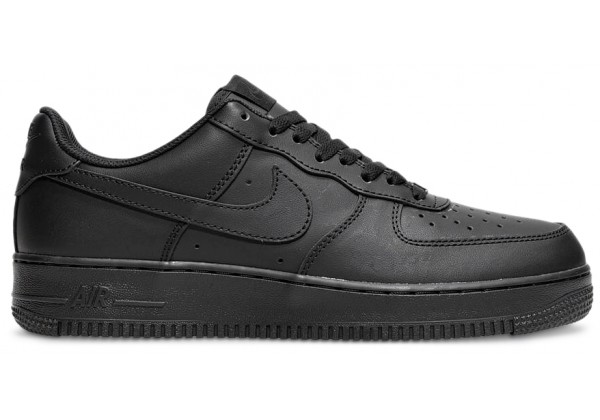 Nike Air Force 1 Low Triple Black утепленные
