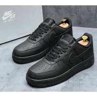 Nike Air Force 1 Low Triple Black утепленные