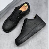 Nike Air Force 1 Low Triple Black утепленные