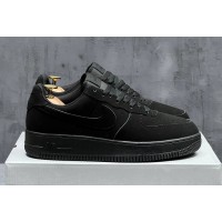 Кроссовки Nike Air Force 1 Low Nubuck Triple Black утепленные