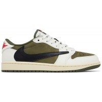 Кроссовки Travis Scott x Nike Air Jordan 1 Retro Low OG SP Reverse Olive