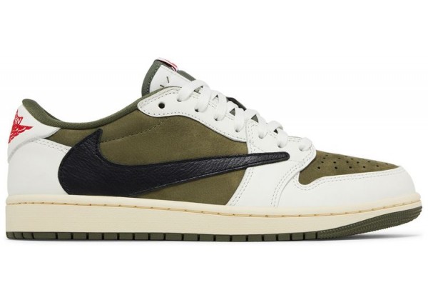 Кроссовки Travis Scott x Nike Air Jordan 1 Retro Low OG SP Reverse Olive
