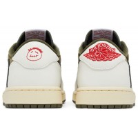 Кроссовки Travis Scott x Nike Air Jordan 1 Retro Low OG SP Reverse Olive