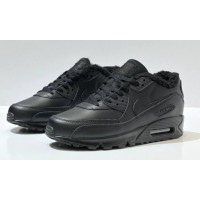 Кроссовки зимние Nike Air Max 90 Leather Black