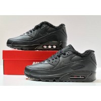Кроссовки зимние Nike Air Max 90 Leather Black