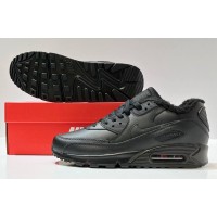 Кроссовки зимние Nike Air Max 90 Leather Black