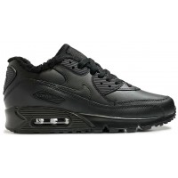 Кроссовки зимние Nike Air Max 90 Leather Black