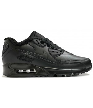 Кроссовки зимние Nike Air Max 90 Leather Black
