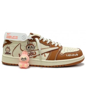 Nike Air Jordan 1 Low Travis Scott Labubu Light Brown White