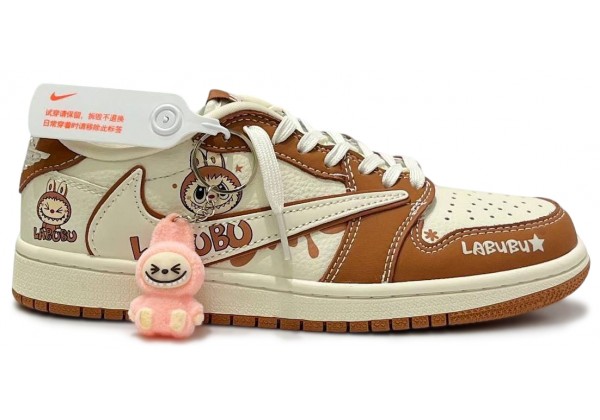 Nike Air Jordan 1 Low Travis Scott Labubu Light Brown White