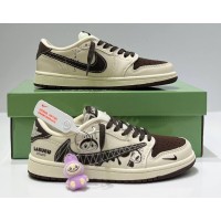 Nike Air Jordan 1 Low Travis Scott Labubu Brown White