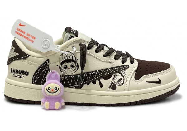 Nike Air Jordan 1 Low Travis Scott Labubu Brown White