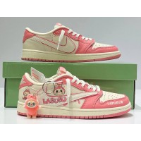 Nike Air Jordan 1 Low Travis Scott Labubu Pink White