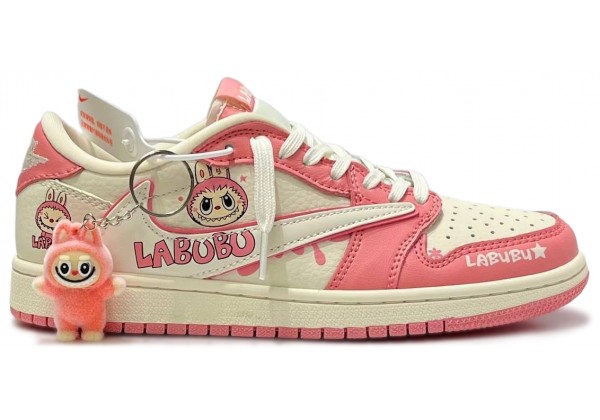 Nike Air Jordan 1 Low Travis Scott Labubu Pink White