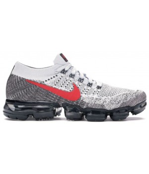 Nike Air VaporMax 2021 Flyknit Pure Platinum University Red