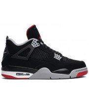 Nike Air Jordan IV 4 Retro Black Cement с мехом