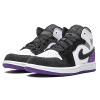 Кроссовки Nike Air Jordan 1 Mid SE Varsity Purple зимние