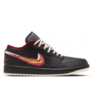 Nike Air Jordan 1 Low Born To Fly Black Red