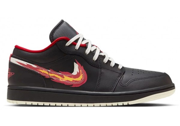 Nike Air Jordan 1 Low Born To Fly Black Red