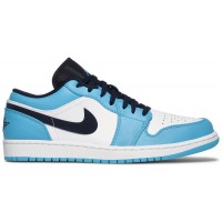 Кроссовки Air Jordan 1 Low UNC голубые