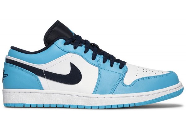 Кроссовки Air Jordan 1 Low UNC голубые