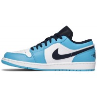 Кроссовки Air Jordan 1 Low UNC голубые