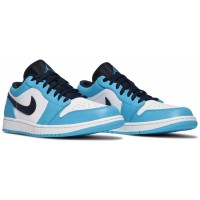 Кроссовки Air Jordan 1 Low UNC голубые