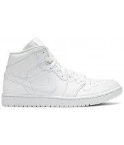 Nike Air Jordan 1 Mid Triple White 2020