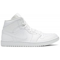 Nike Air Jordan 1 Mid Triple White 2020
