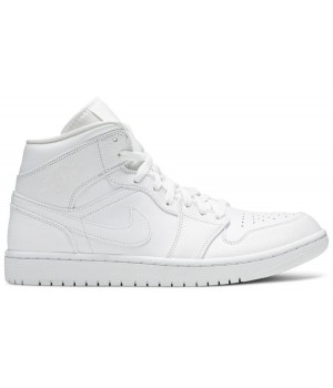 Nike Air Jordan 1 Mid Triple White 2020