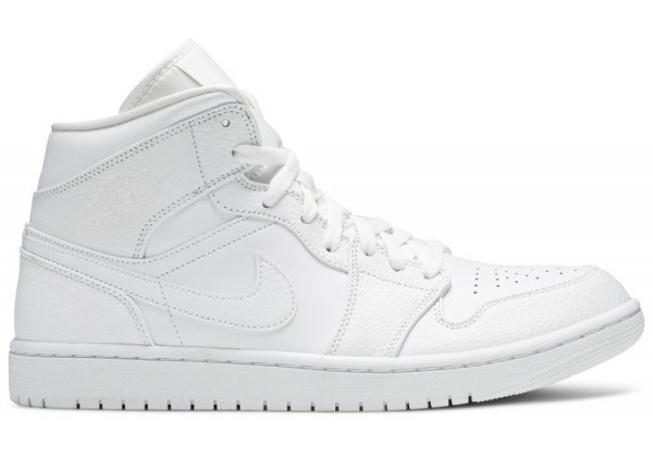 Nike Air Jordan 1 Mid Triple White 2020