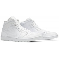Nike Air Jordan 1 Mid Triple White 2020