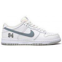 Supreme x Nike SB Dunk Low White Metallic Silver