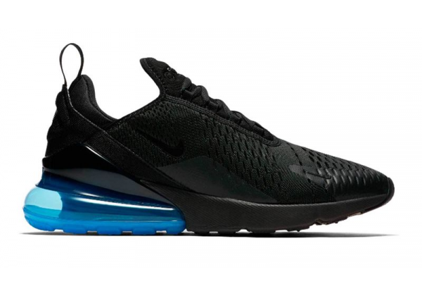 Nike кроссовки Air Max 270 (Черные с синим)