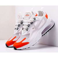 Nike кроссовки Air Max 270 React (Белые с красным)