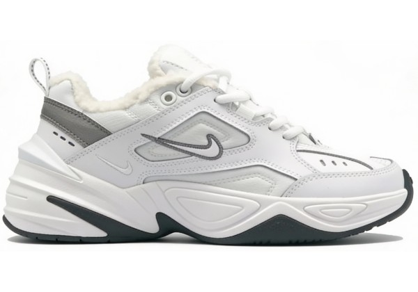 Nike M2k Tekno с мехом White Black