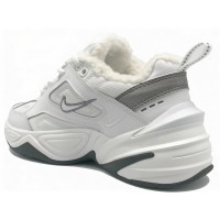 Nike M2k Tekno с мехом White Black